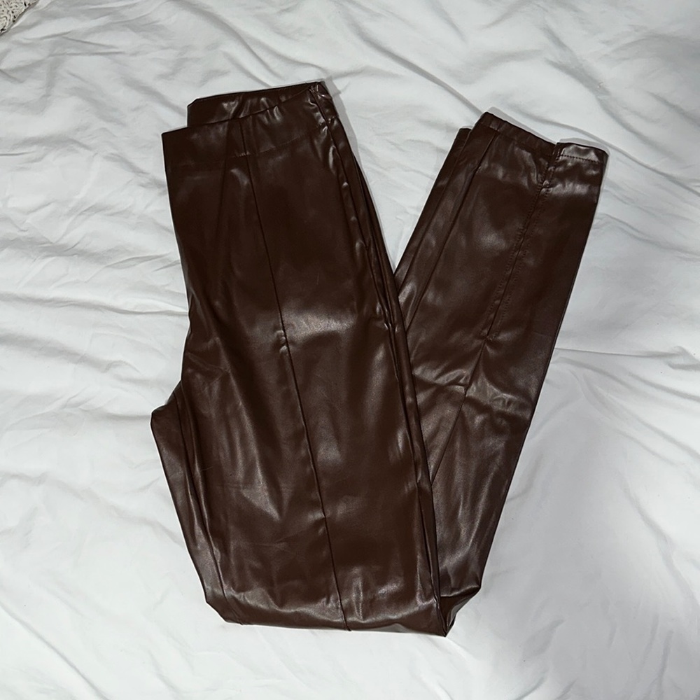 Brown Leather Pant
